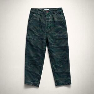 Sundry Camo Pleated Pants 24 Green Camouflage Vintage Retro Streetwear Y2K Urban